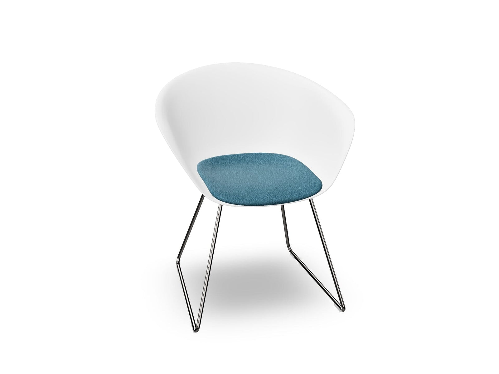 Duna 02 Sled Base Chair With Seat Cushion Chairs Arper