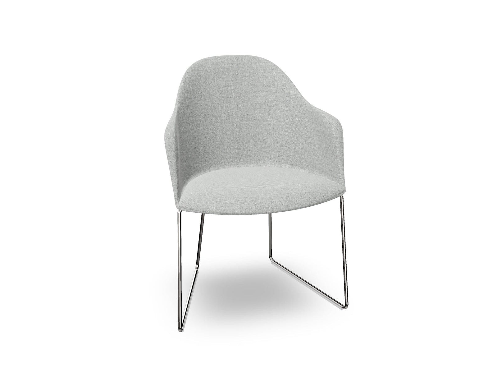 Cila Fully Upholstered Armchair With Sled Base Chairs Arper