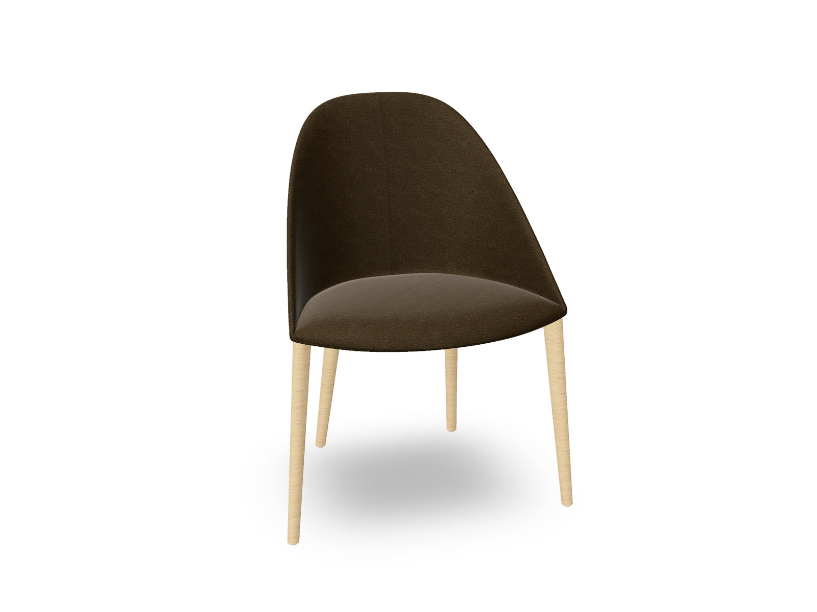 Cila Fully Upholstered Chair With Timber Oak Four-leg Base