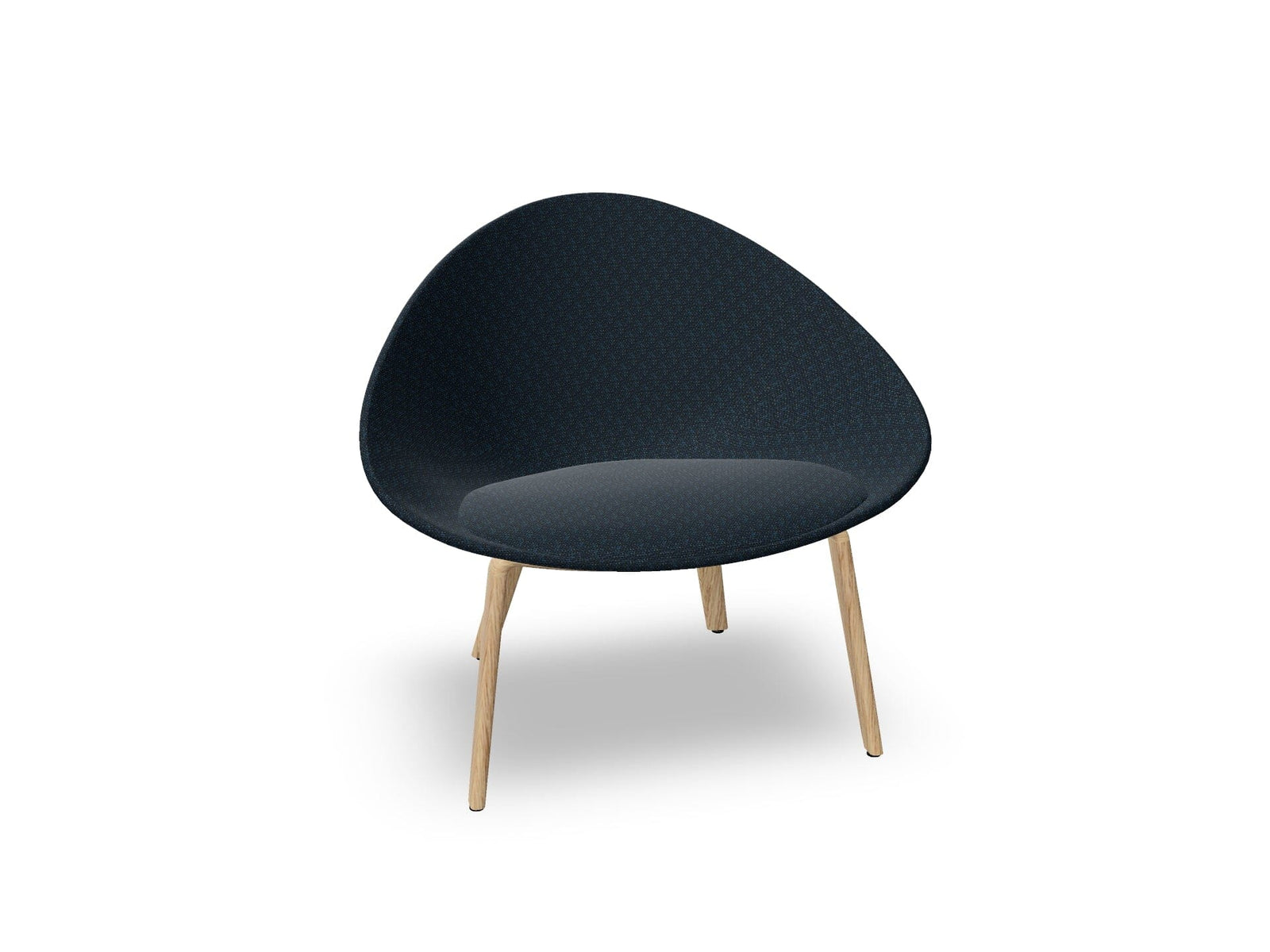 Adell 4 Leg Wood Lounge Chair With Fully Upholstered lounge chair Arper