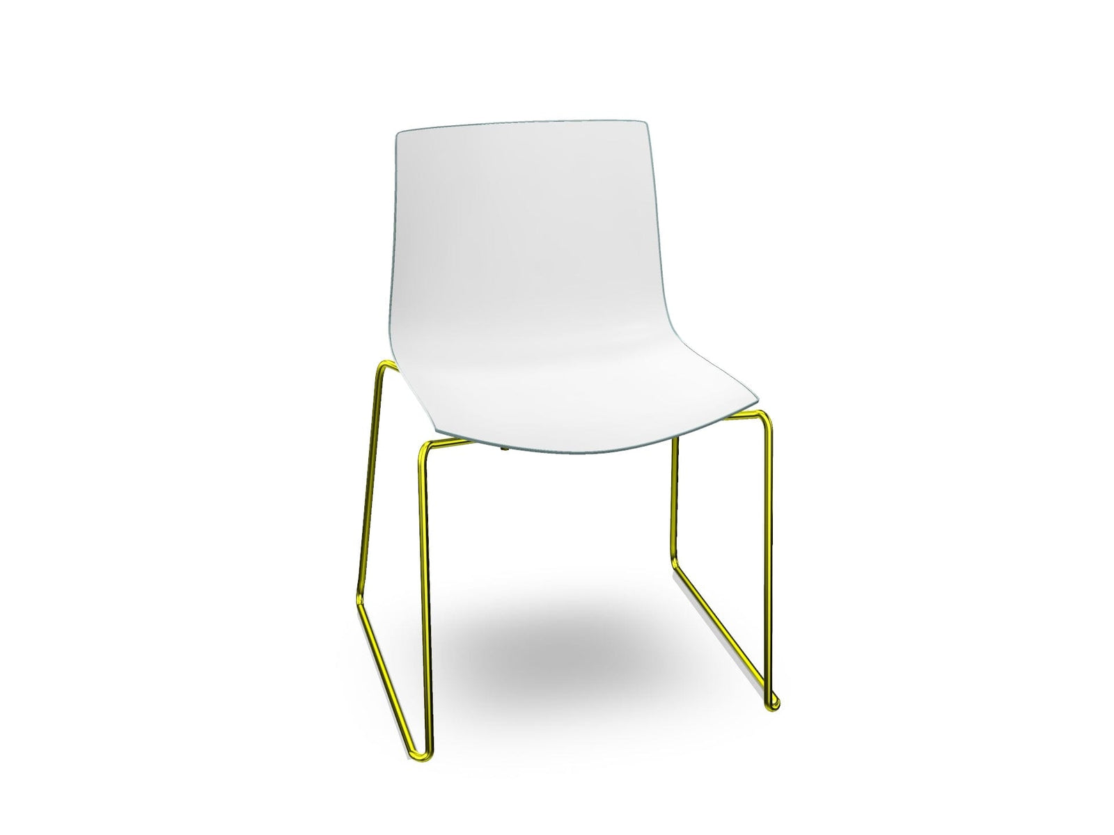 Catifa 46 Polypropylene Bi-Color Sled Base Chair Side/Dining Arper