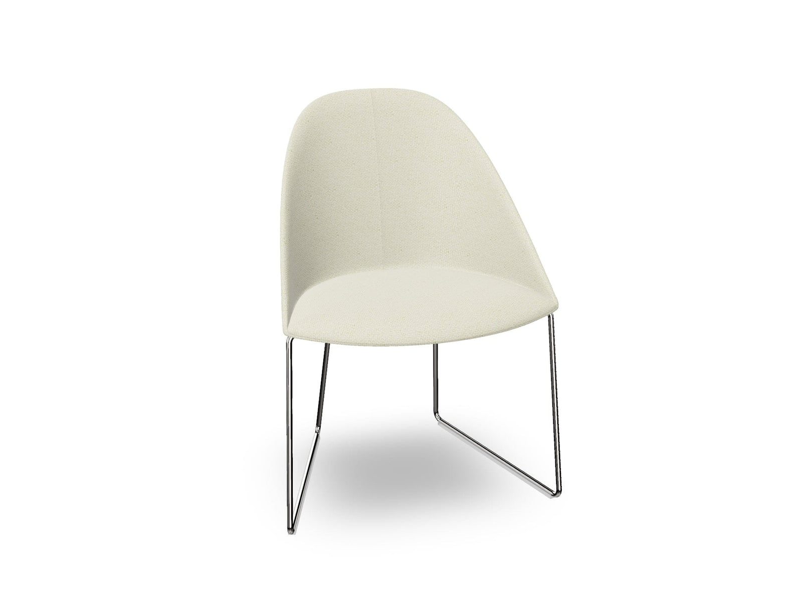 Cila Fully Upholstered Chair With Sled Base Chairs Arper