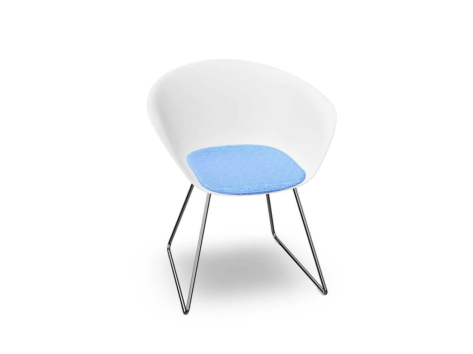 Duna 02 Sled Base Chair With Seat Cushion Chairs Arper