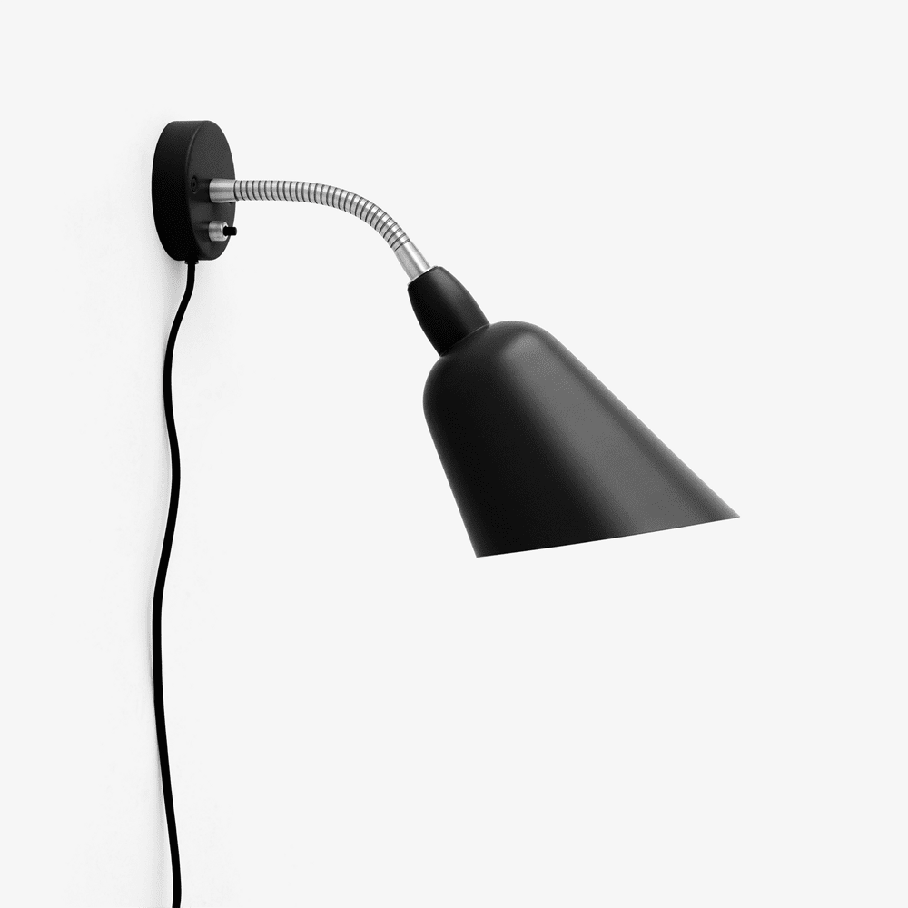 Bellevue Wall Lamp AJ9 wall lamp &Tradition Black and Steel