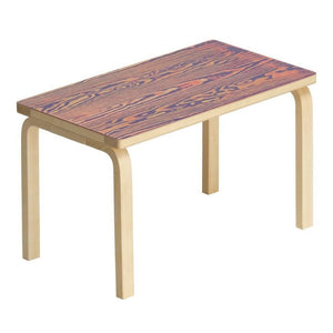 Bench 153B ColoRing Benches Artek Natural lacquered Legs, seat pink/ purple ColoRing 