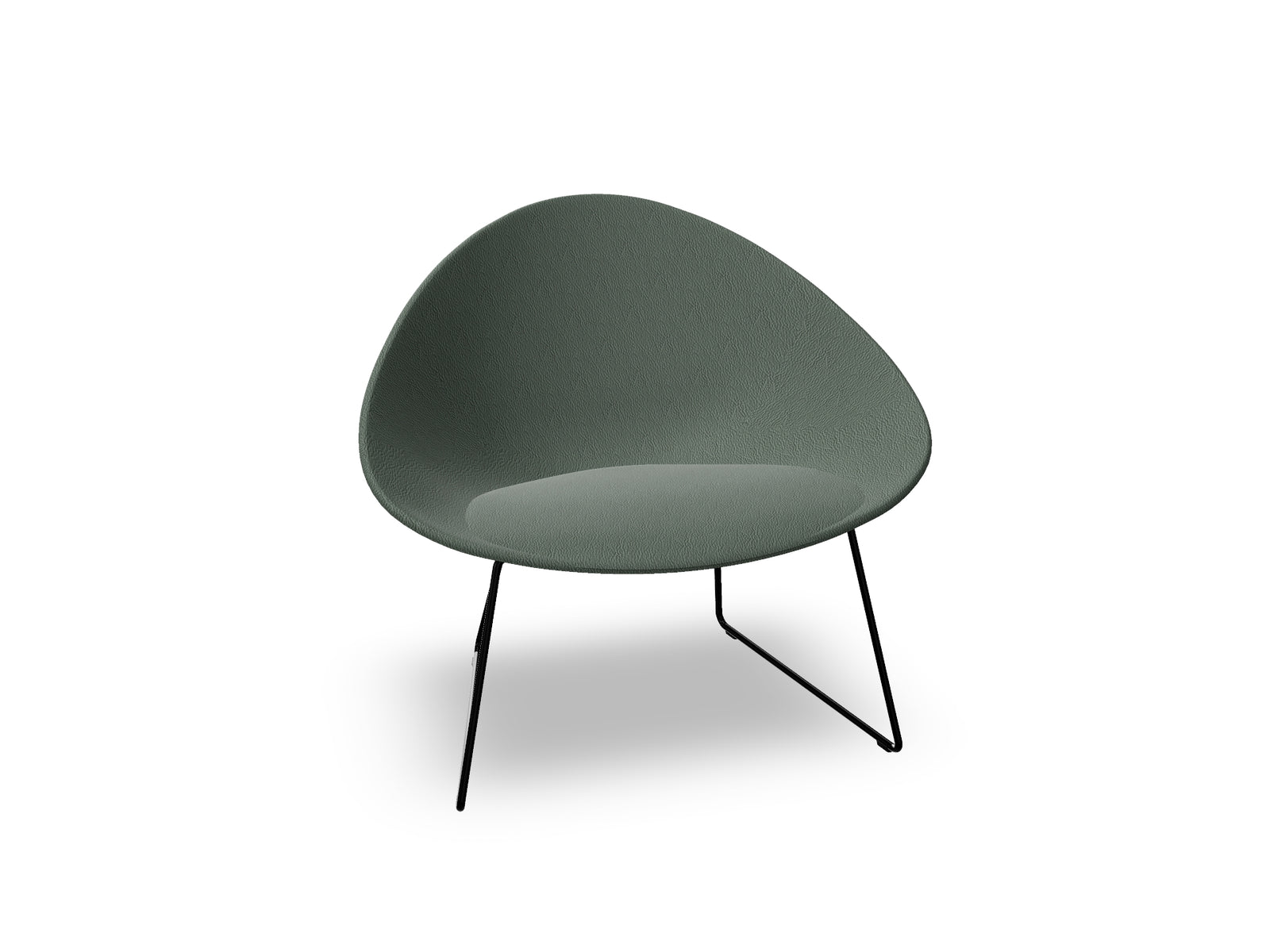 Adell Sled Base Lounge Chair With Fully Upholstered