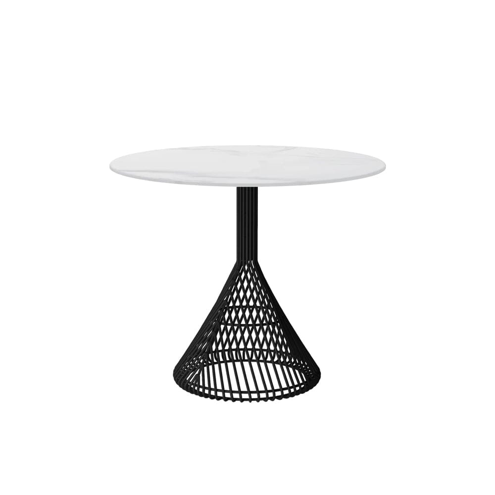 Bistro Table table Bend Goods Black Ceramic Stone White +$400