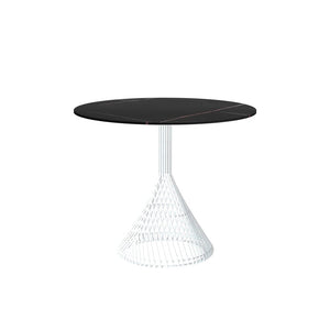 Bistro Table table Bend Goods White Ceramic Stone Black +$400 