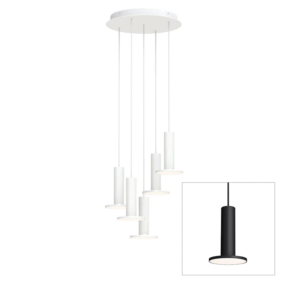 Cielo Plus Multi-Light LED Pendant hanging lamps Pablo Cielo chandelier 5 - Black / Black cord