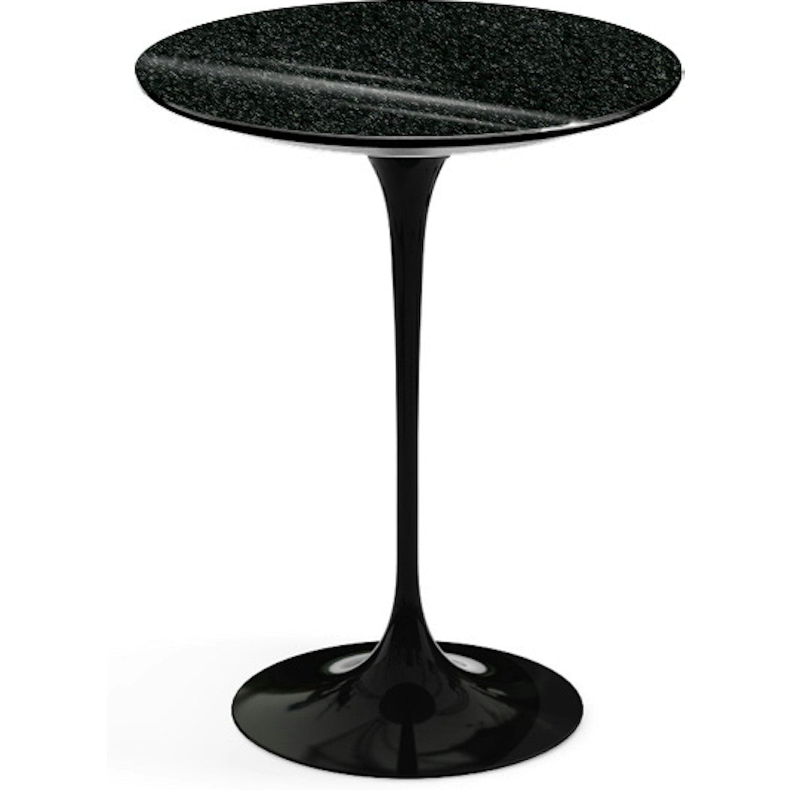 Saarinen Side Table - 16" Round side/end table Knoll Black Black Andes, Granite