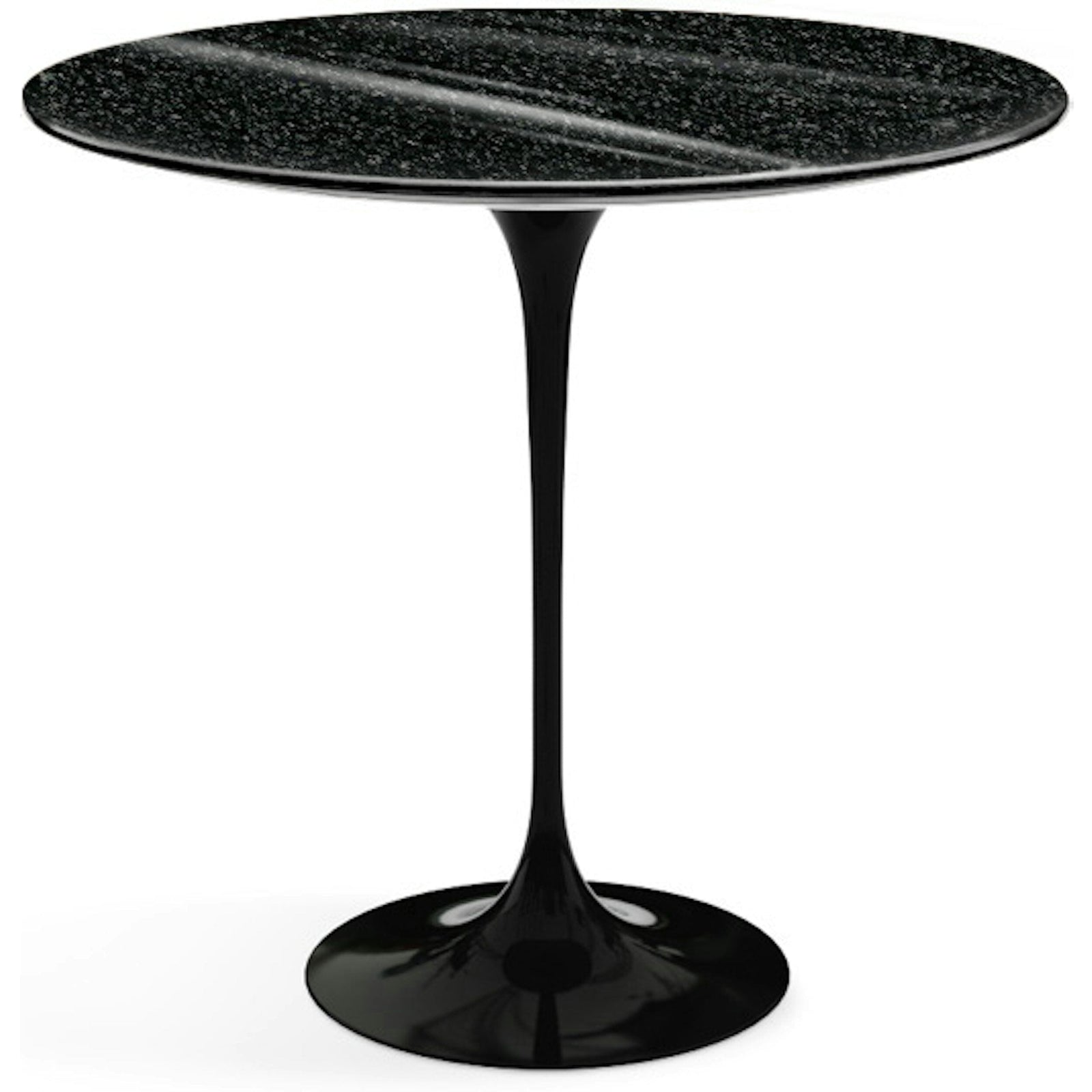 Saarinen Side Table - 22” Oval side/end table Knoll Black Black Andes, Granite