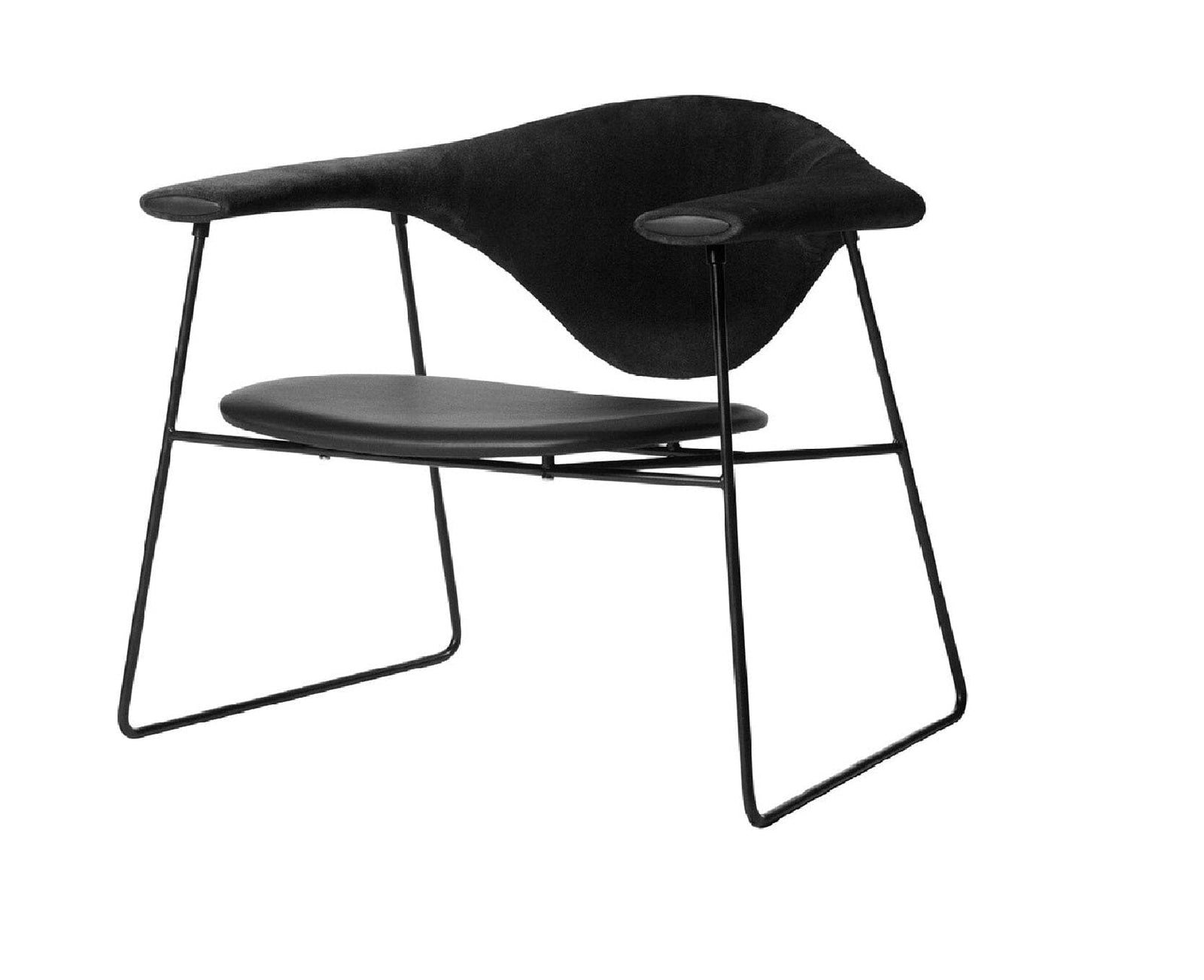 Masculo Lounge Chair - Sledge Base lounge chair Gubi