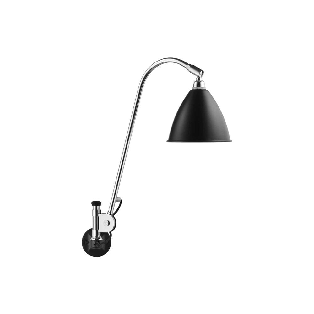 BL6 Wall Lamp- Hardwired wall / ceiling lamps Gubi Chrome/Black Semi Matt