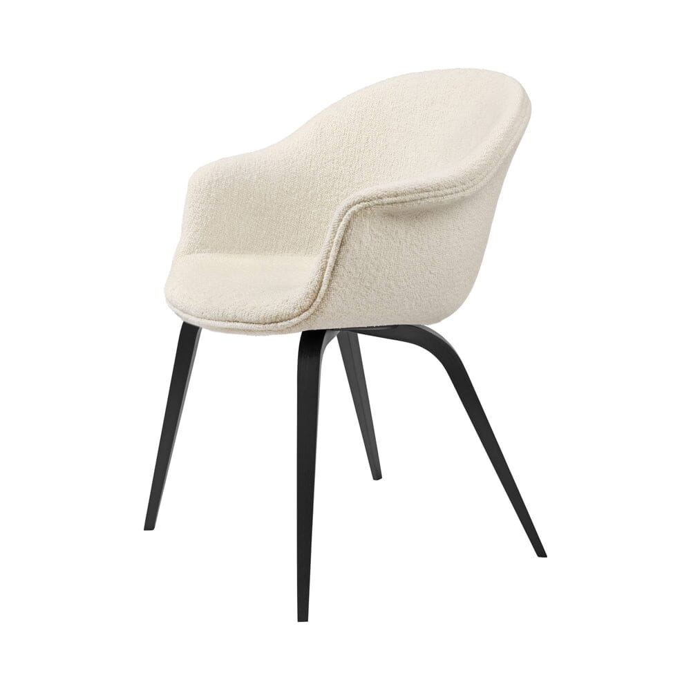 Bat Wood Base Dining Chair - Fully Upholstered Chairs Gubi