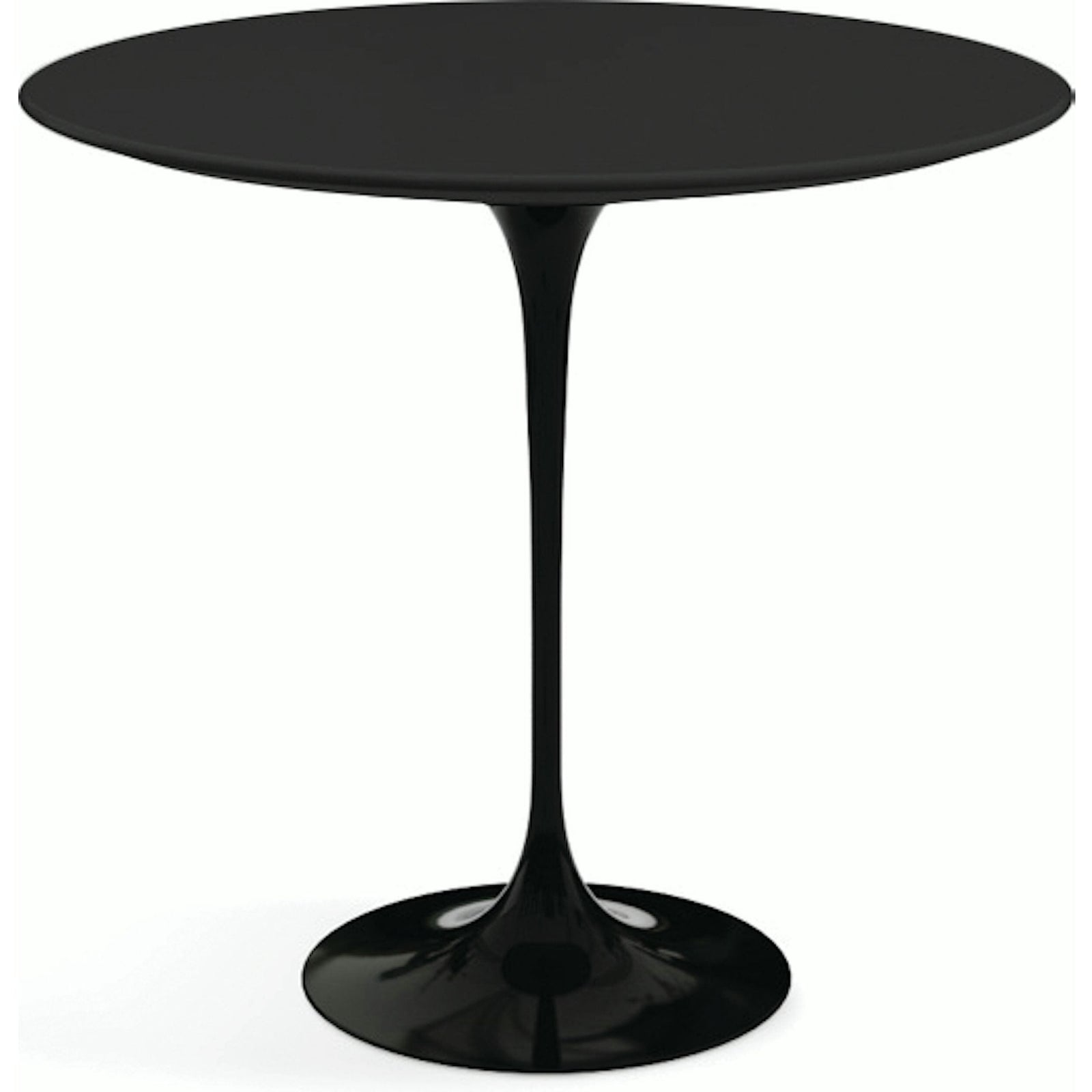 Saarinen Side Table - 22” Oval side/end table Knoll Black Black laminate, Satin finish
