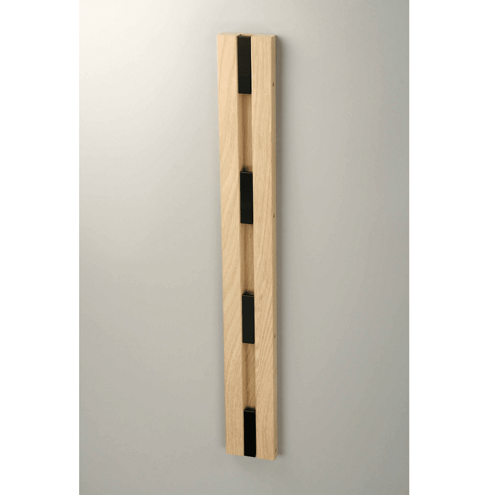 Knax Vertical 4 Hook Coat Hooks Loca Black Soaped OAK