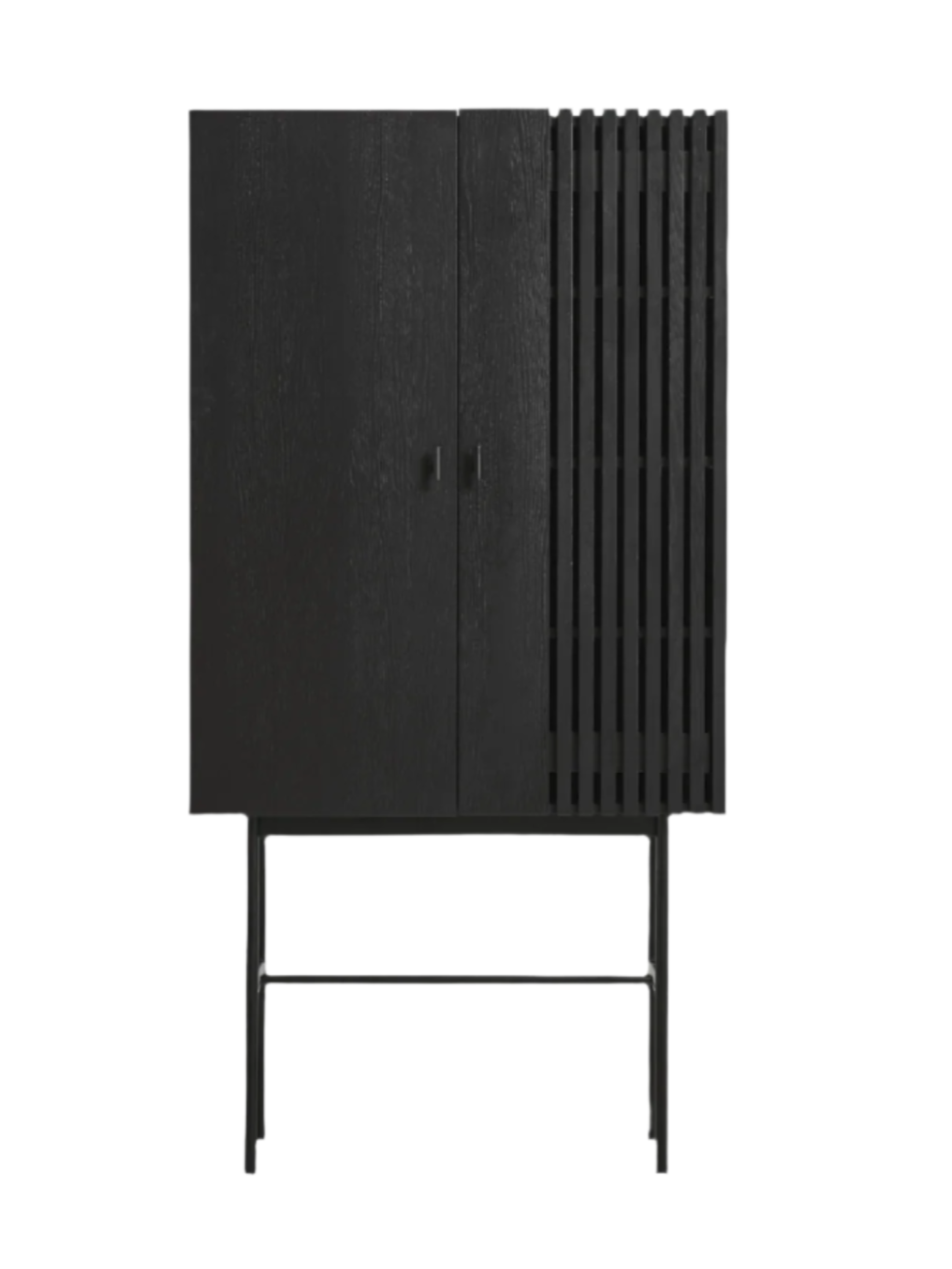 Array Highboard storage Woud Black painted oak