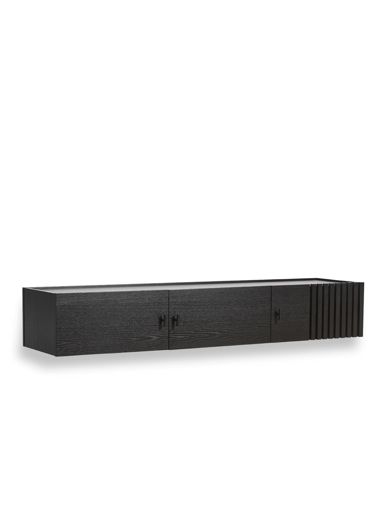 Array Wall Mounted Sideboard storage Woud Black Oak