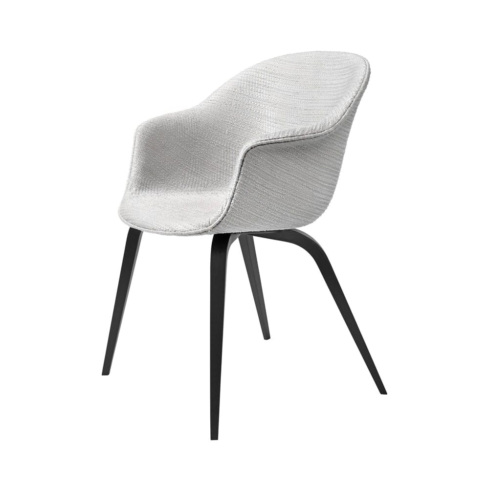 Bat Wood Base Dining Chair - Fully Upholstered Chairs Gubi