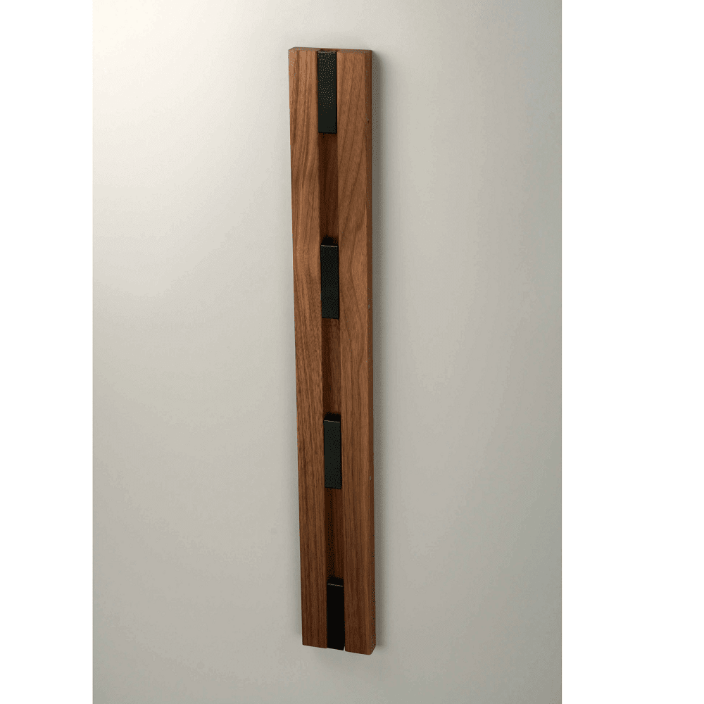 Knax Vertical 4 Hook Coat Hooks Loca Black Walnut Oiled