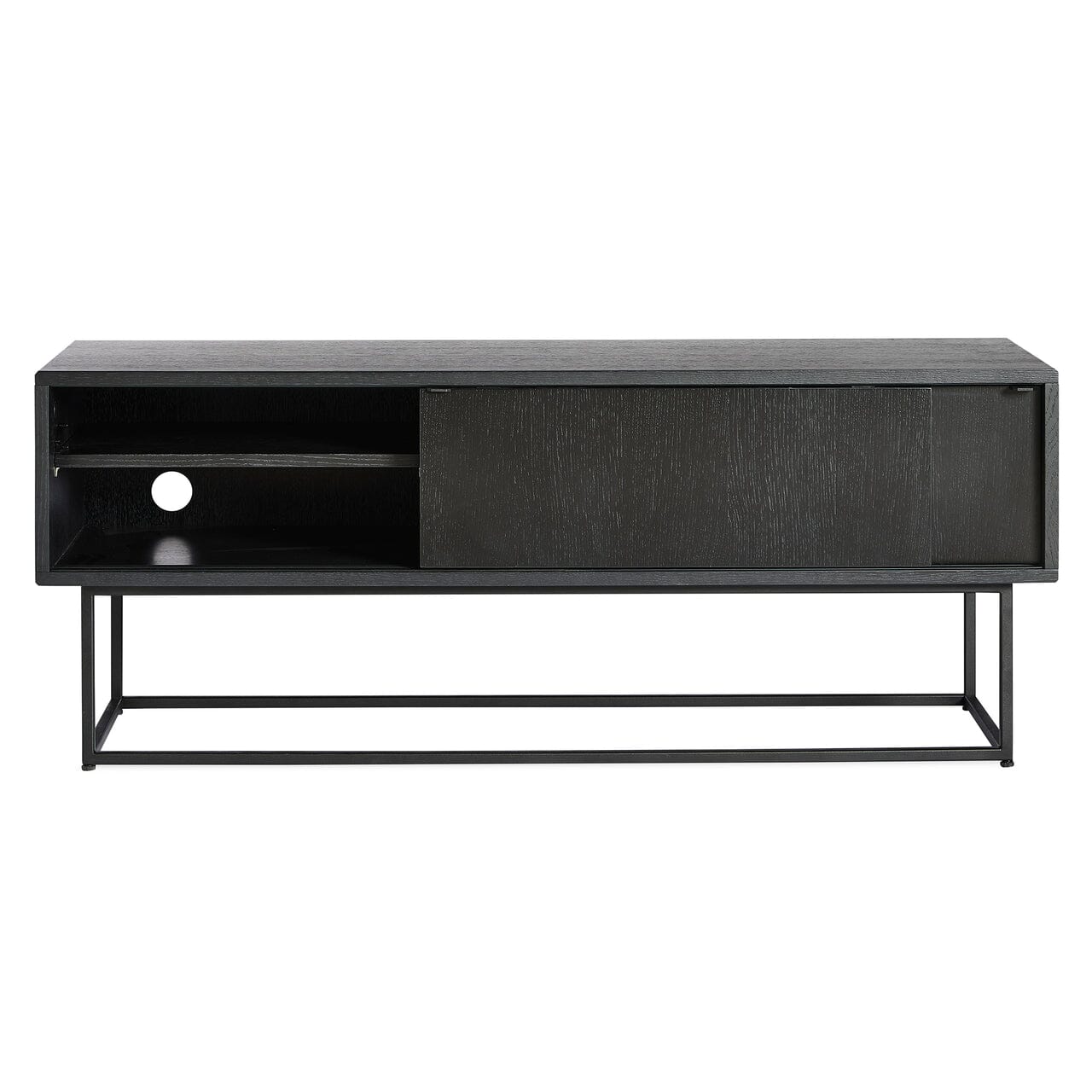 Virka Low Sideboard Sideboard Woud Black Painted Oak