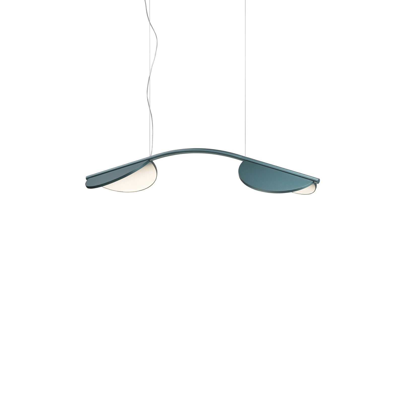 Almendra Arch Pendant Pendant Lights Flos Long Pendant Bay Blue Metallized With Primer