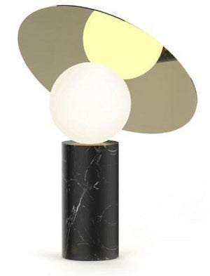 Bola Disc Table Lamp Table Lamps Pablo Brass / Marquina Black Marble 