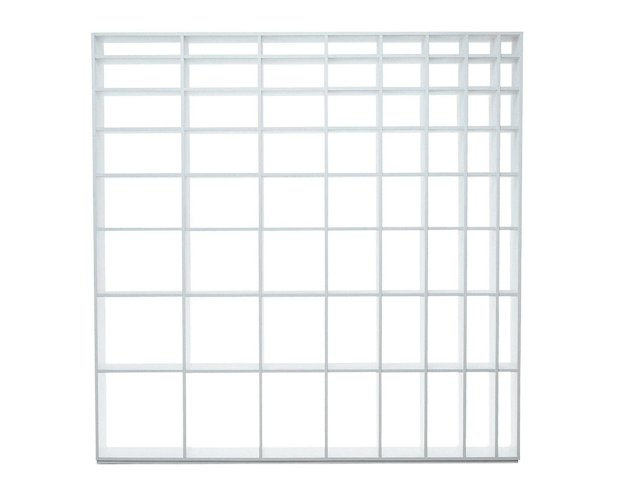 Bookshelf Book Shelf Cappellini Double-face bookcase - matte lacquered white (PC_7 OP 01)