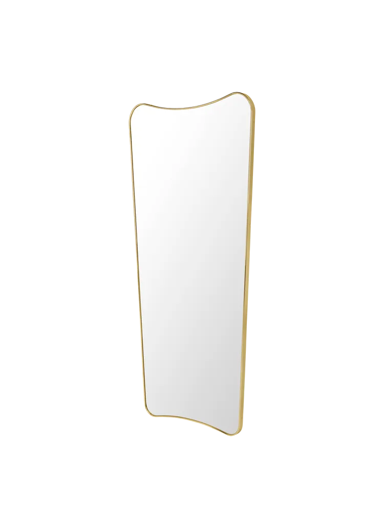 F.A. 33 Rectangular Wall Mirror mirror Gubi Large 70 x 146 cm Polished Brass