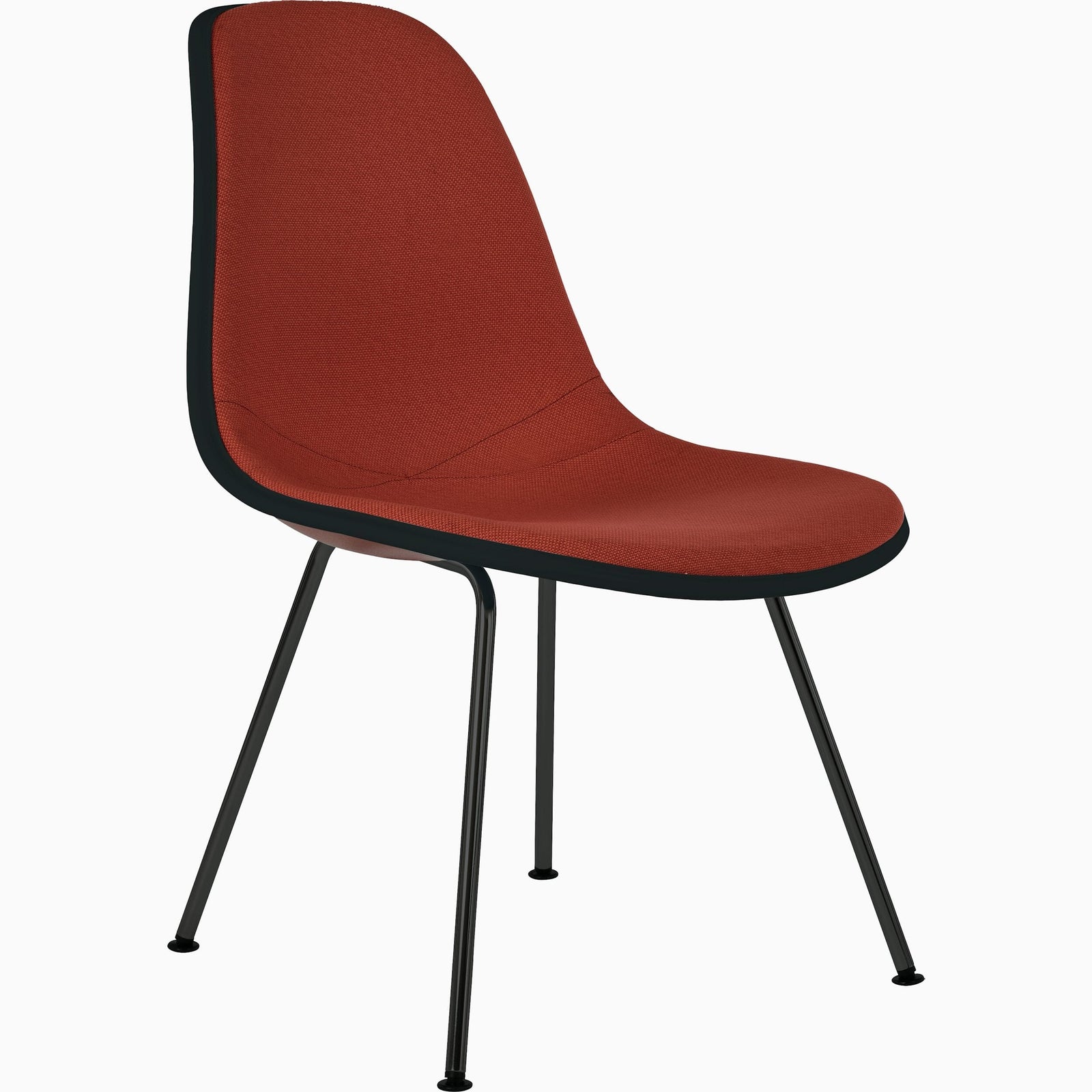 Eames Molded Plastic Upholstered Side Chair with 4 legged Base Side/Dining herman miller