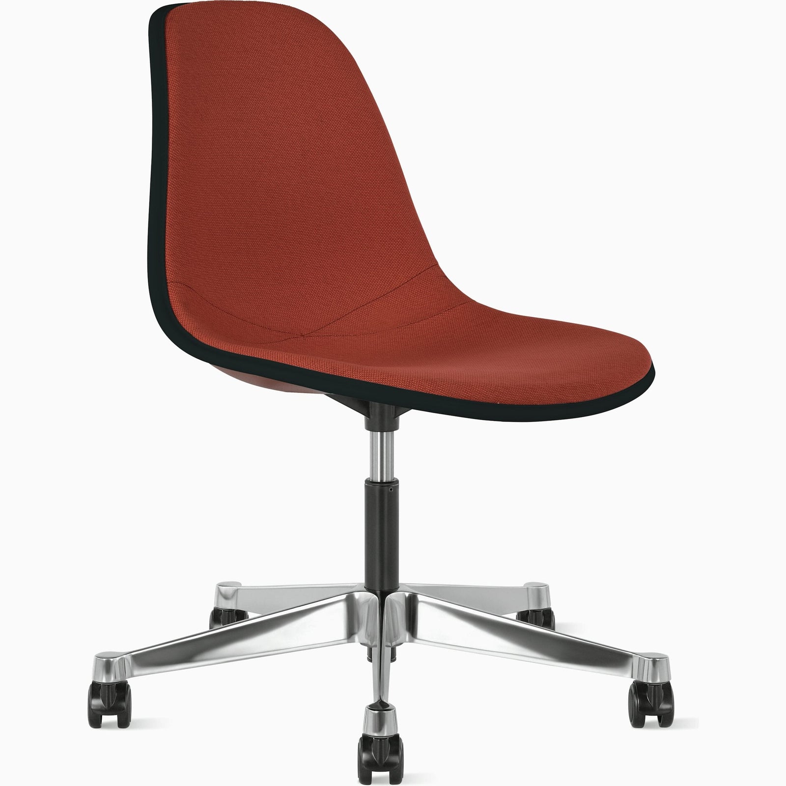 Eames Molded Upholstered Side Chair with Task Base Office Chair herman miller