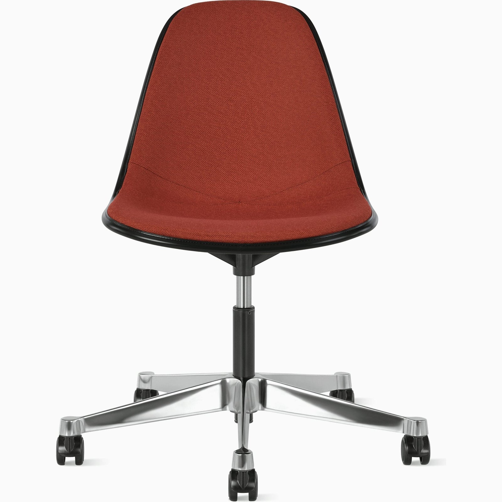 Eames Molded Upholstered Side Chair with Task Base Office Chair herman miller