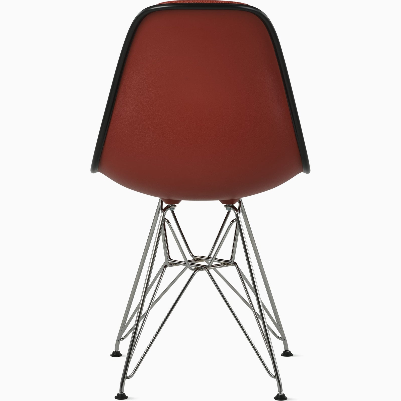 Eames Molded Plastic Upholstered Side Chair with Wire Base Side/Dining herman miller