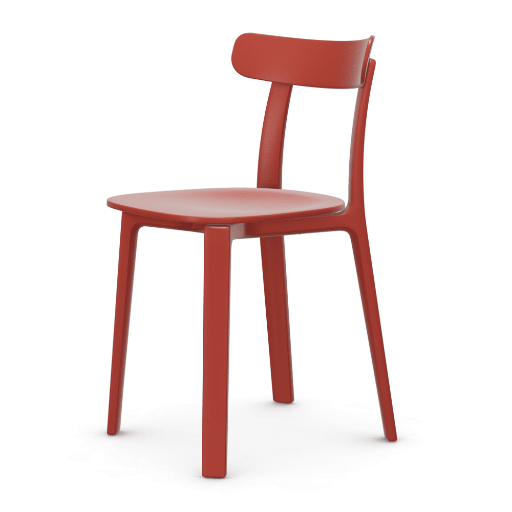 All Plastic Chair Chairs Vitra Brick Two-Tone Hard Glides Standard