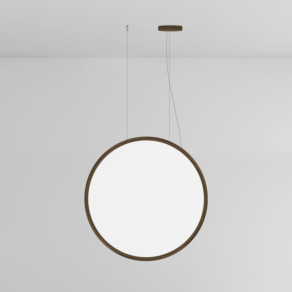 Discovery Vertical Suspension Pendant Lights Artemide 140 Bronze Dimmable 2-Wire/0-10V