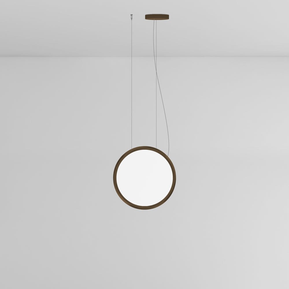 Discovery Vertical Suspension Extended Length Pendant Lights Artemide 70 Bronze Dimmable 2-Wire/0-10V