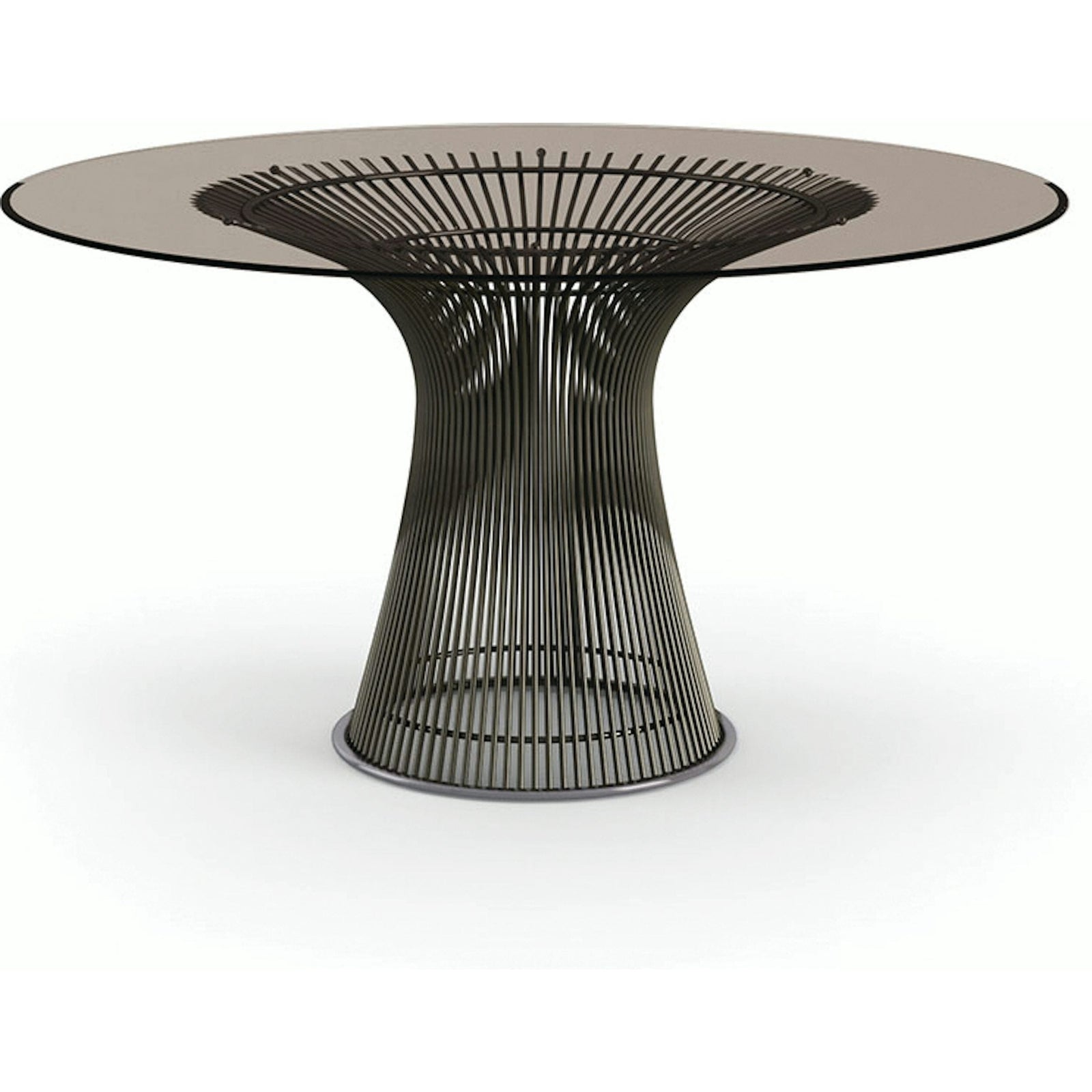 Platner Dining Table - 54 Inch Dining Tables Knoll Metallic Bronze Bronze Glass