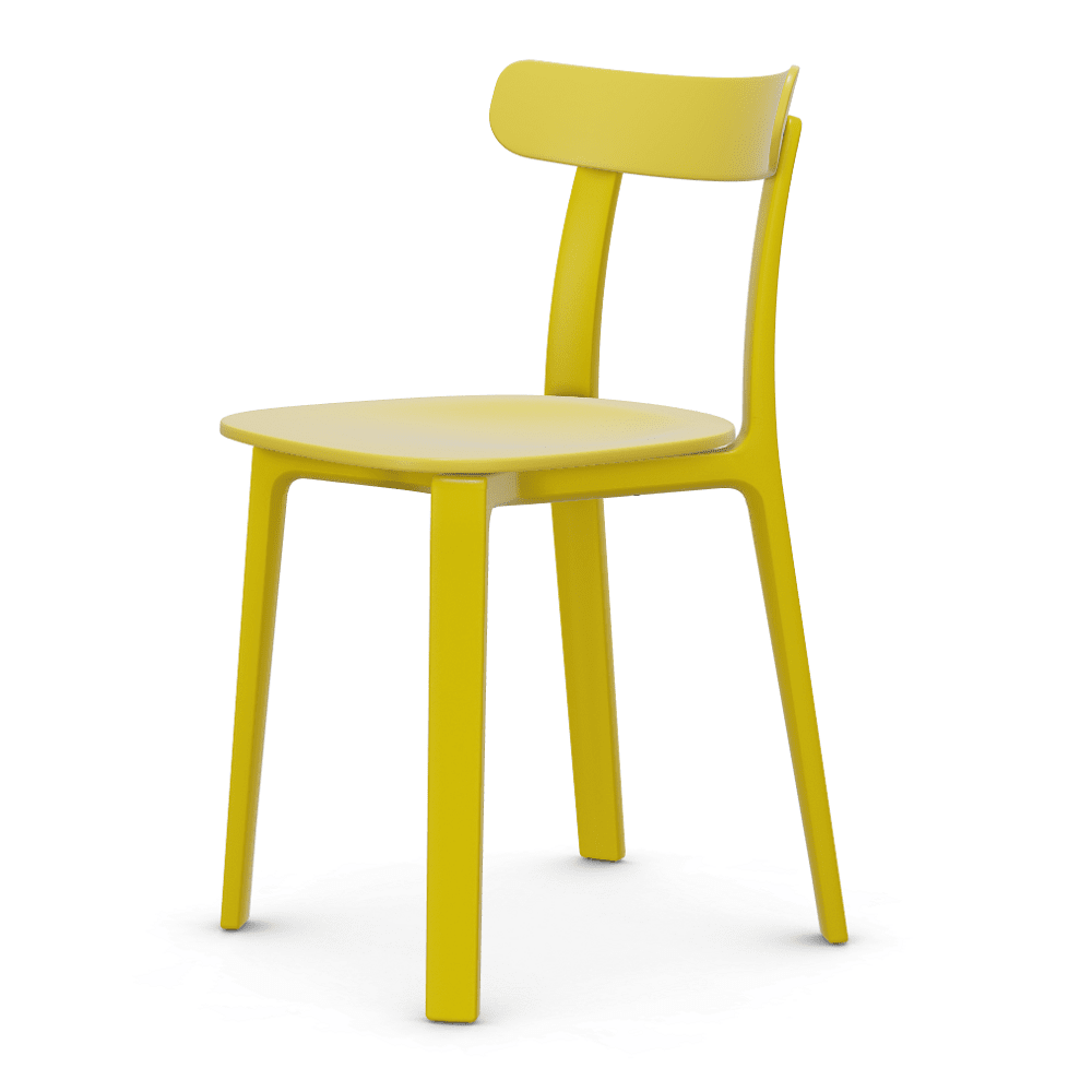 All Plastic Chair Chairs Vitra Buttercup Two-Tone Hard Glides Standard