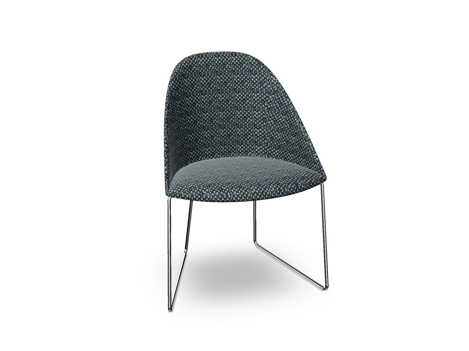 Cila Fully Upholstered Chair With Sled Base Chairs Arper