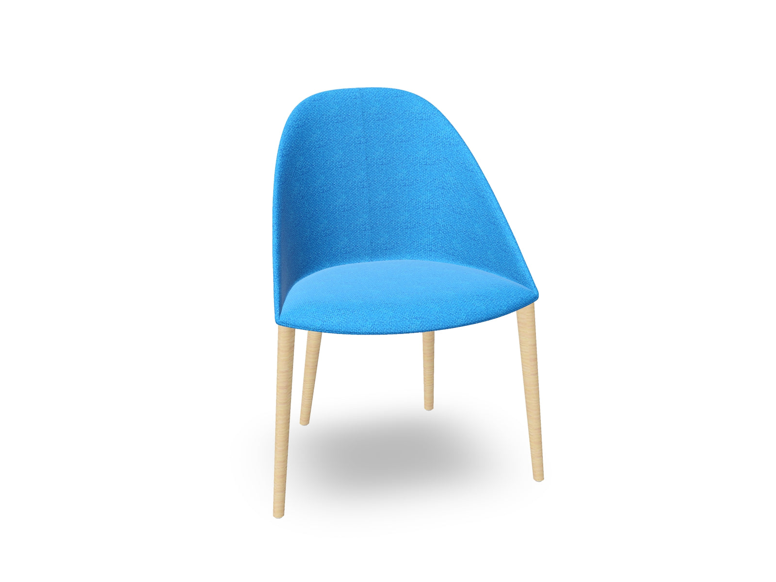 Cila Fully Upholstered Chair With Timber Oak Four-leg Base