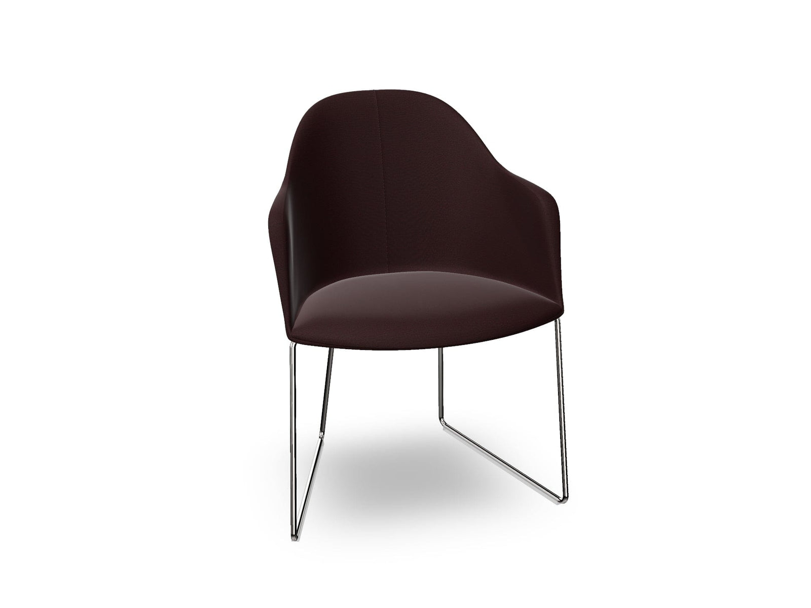 Cila Fully Upholstered Armchair With Sled Base Chairs Arper