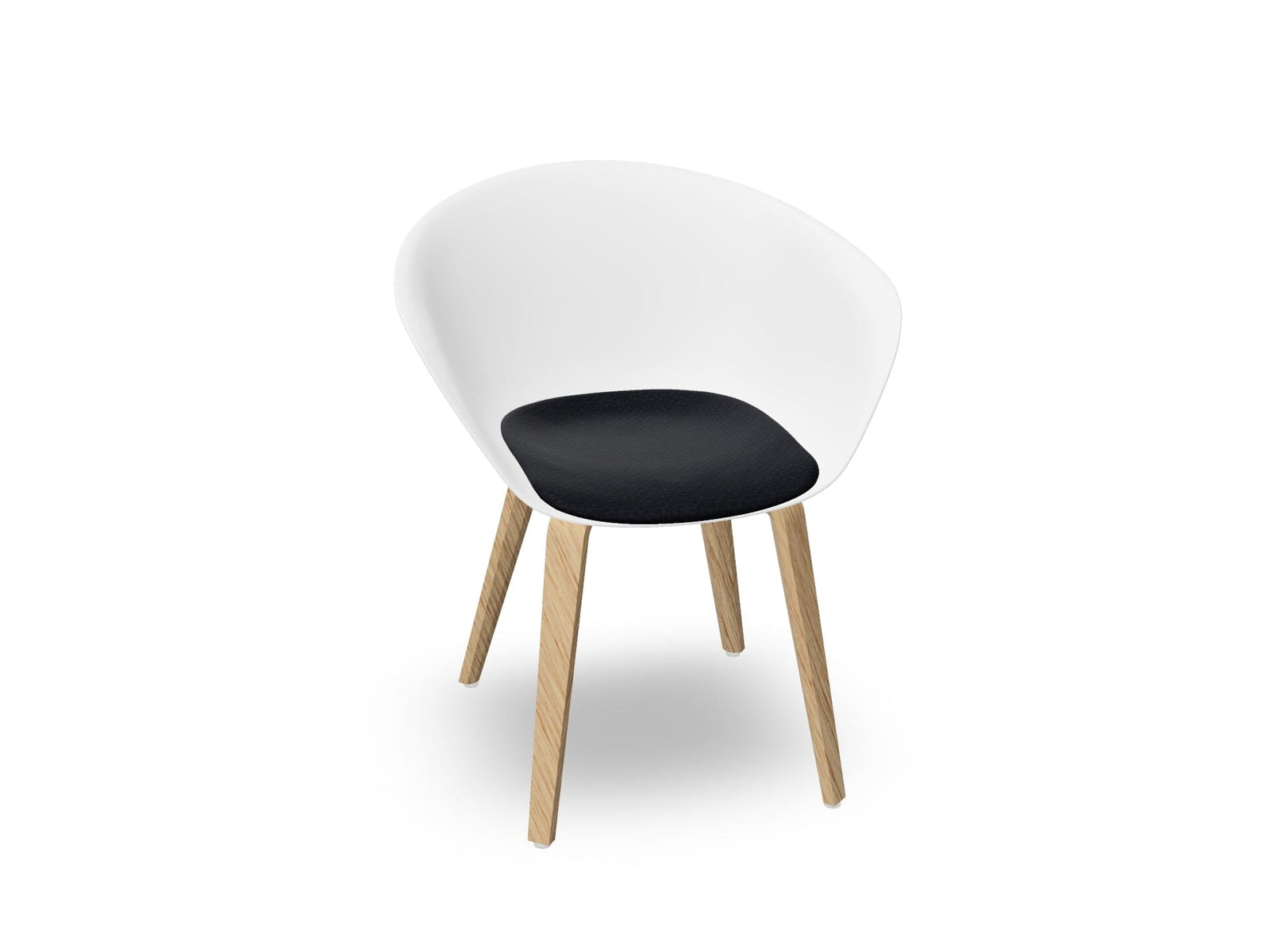 Duna 02 Wood Leg Chair With Seat Cushion Chairs Arper