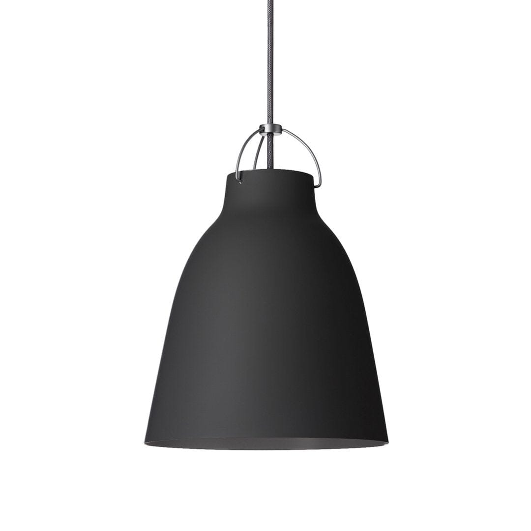 Caravaggio Matte Suspension Lamp hanging lamps Fritz Hansen Medium (P2) Black