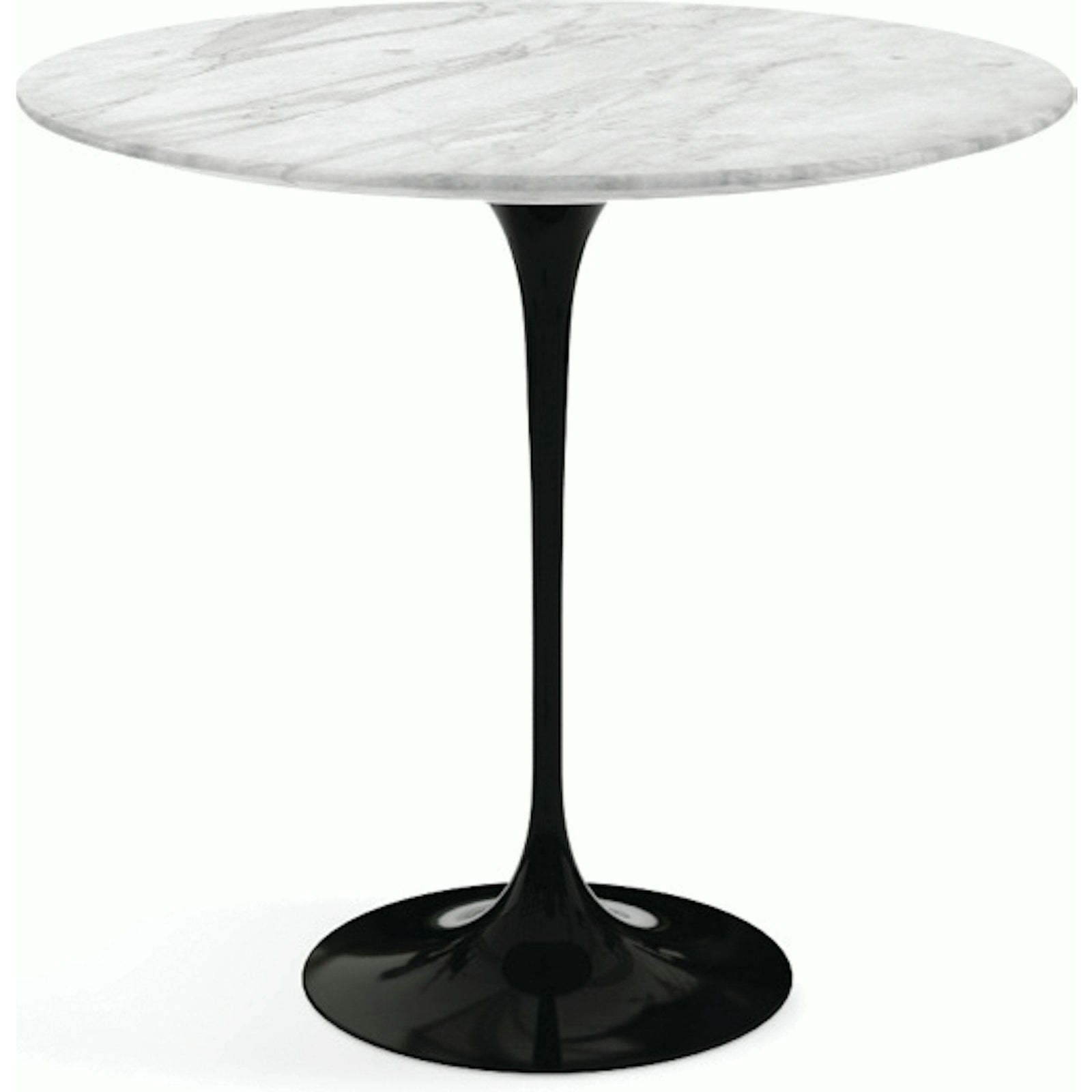 Saarinen Side Table - 22” Oval side/end table Knoll Black Carrara marble, Satin finish
