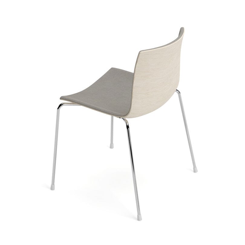 Catifa 46 Four Leg Wood With Front-Face Upholstery Side/Dining Arper