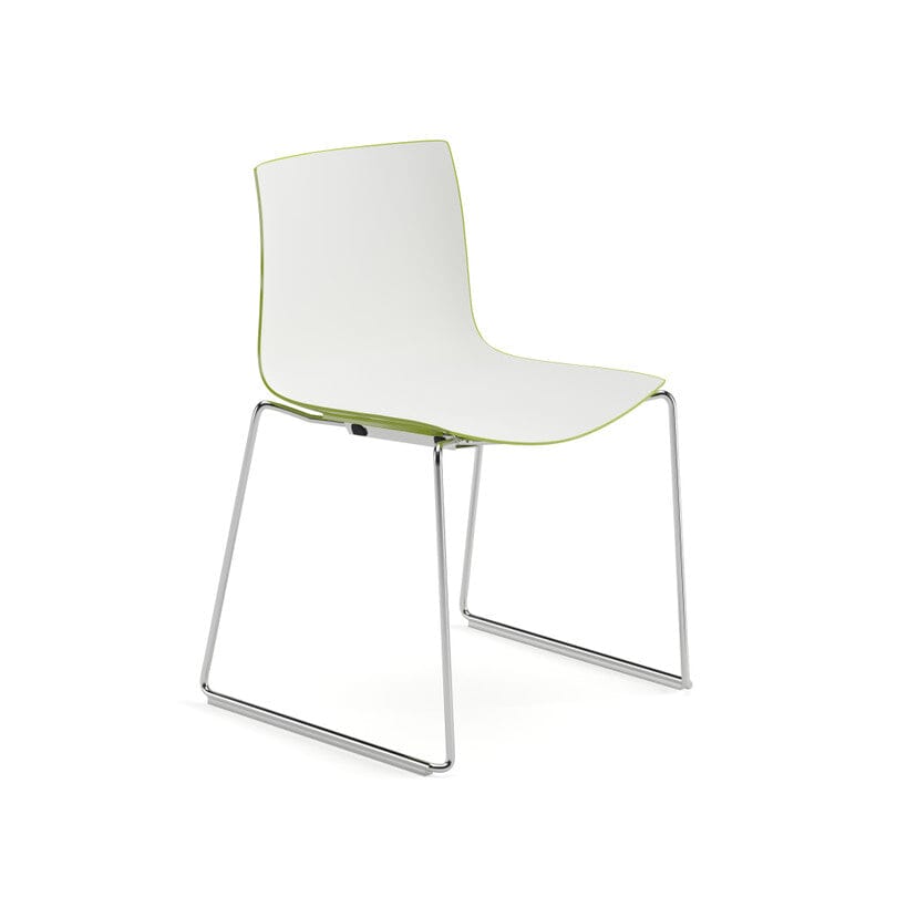 Catifa 46 Polypropylene Bi-Color Sled Base Chair Side/Dining Arper