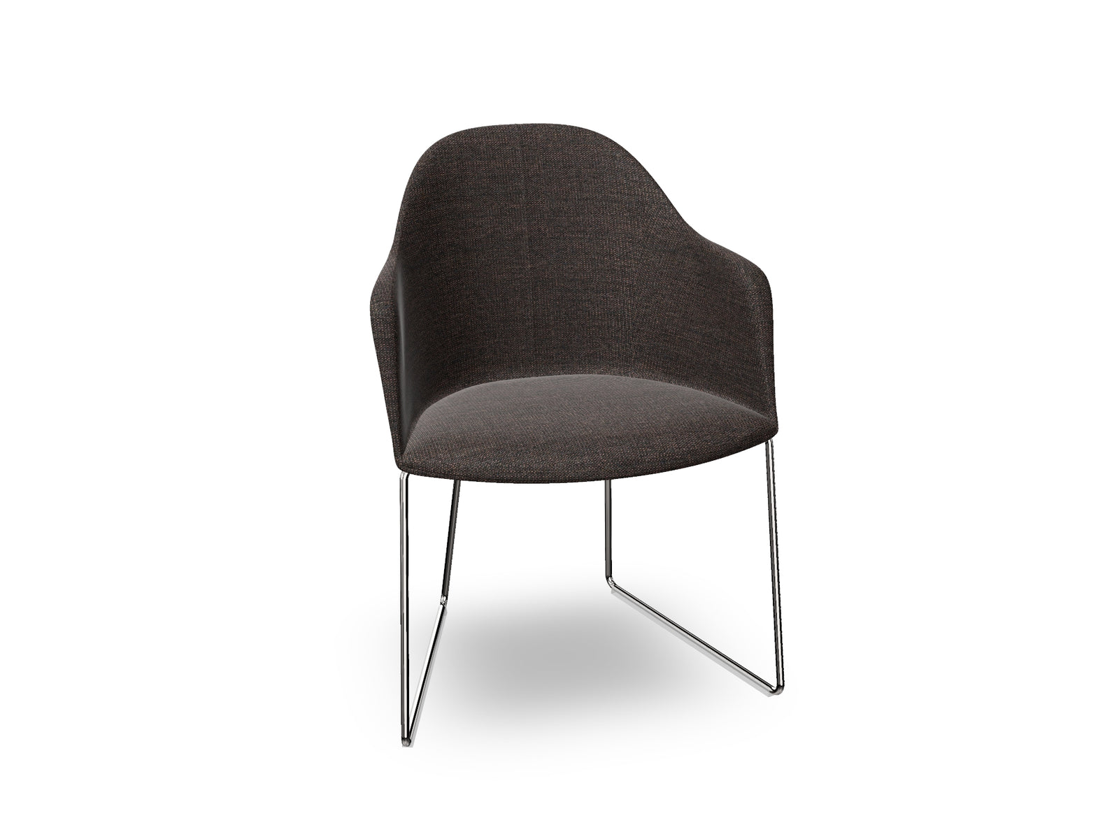 Cila Fully Upholstered Armchair With Sled Base
