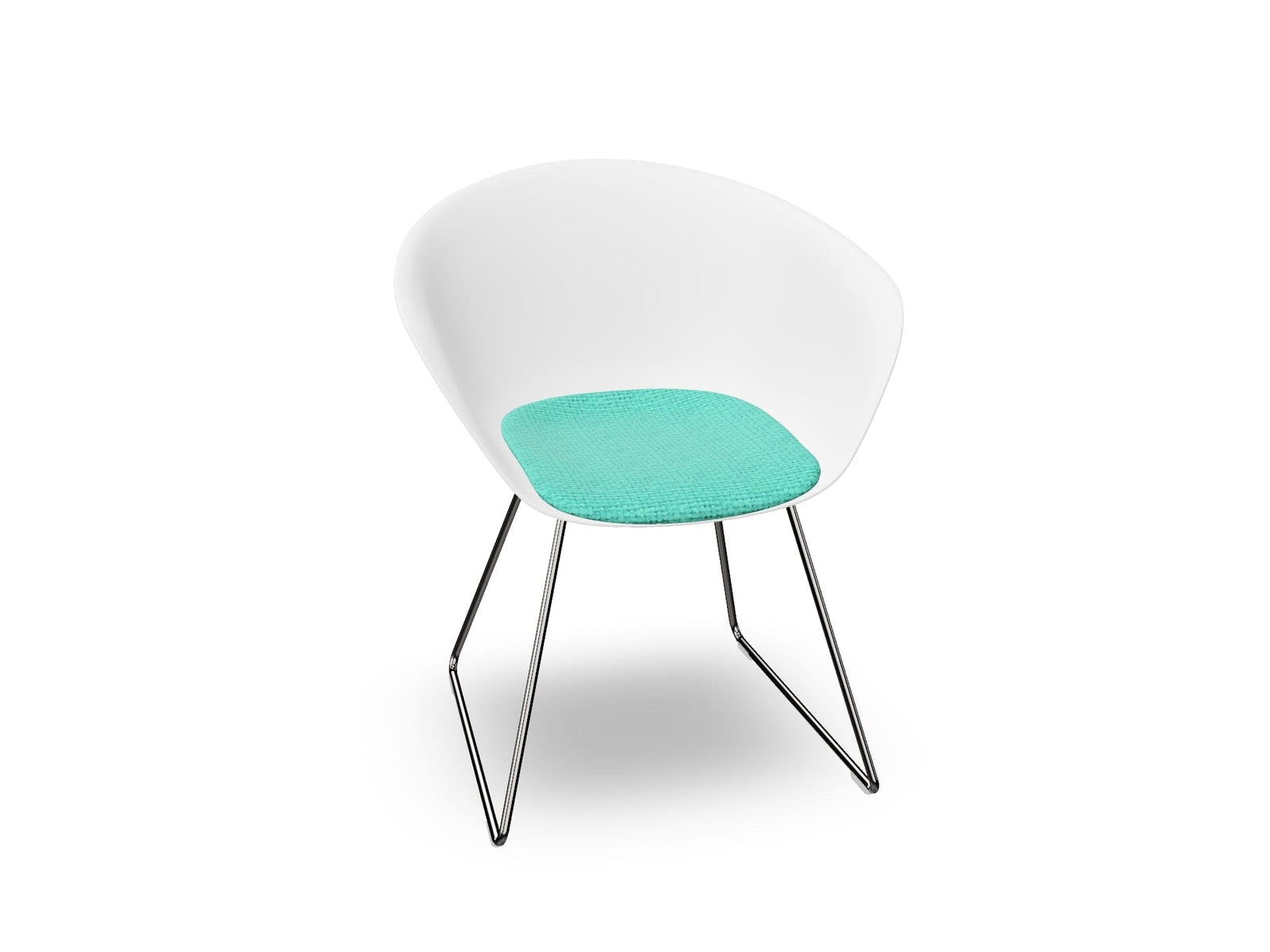 Duna 02 Sled Base Chair With Seat Cushion Chairs Arper