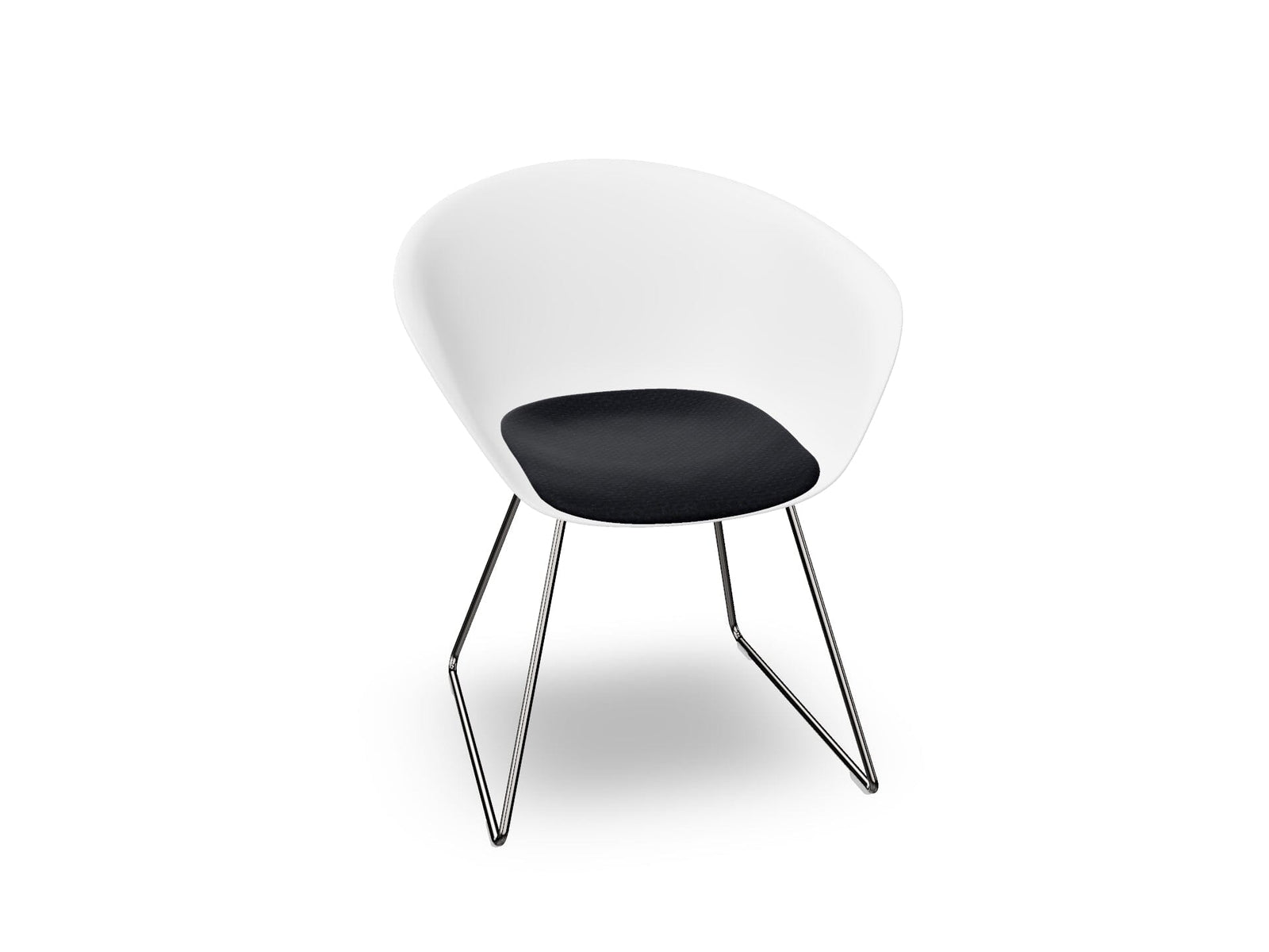 Duna 02 Sled Base Chair With Seat Cushion Chairs Arper