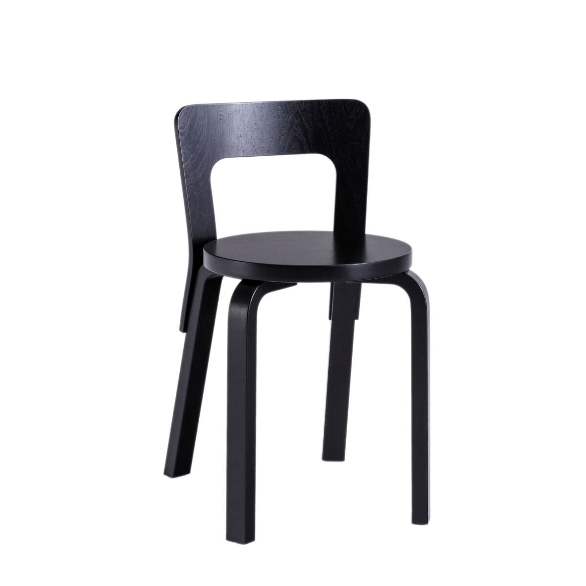 Chair 65 Chairs Artek Seat and Backrest Black Lacquered / Legs Black Lacquered + $65.00